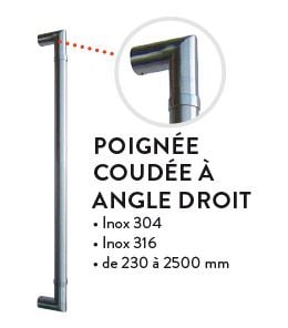 Poignée coudée coudée à angle droit Poignée coudée coudée à angle droit